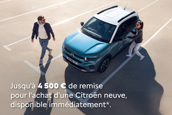 Jusqu'a 4500 € de remise sur une Citroën neuve